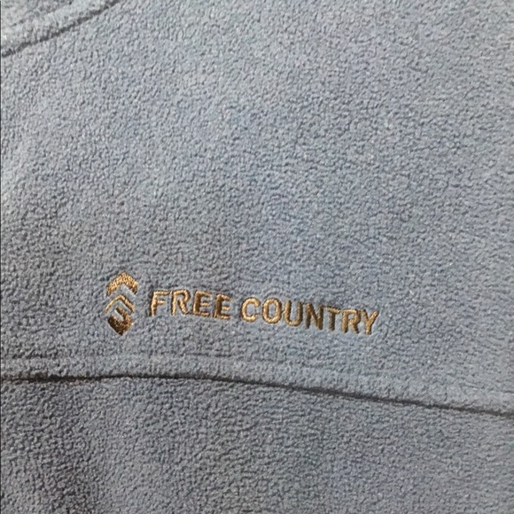 Free Country Men Blue polar fleece Winter Jacket - Picture 6 of 8